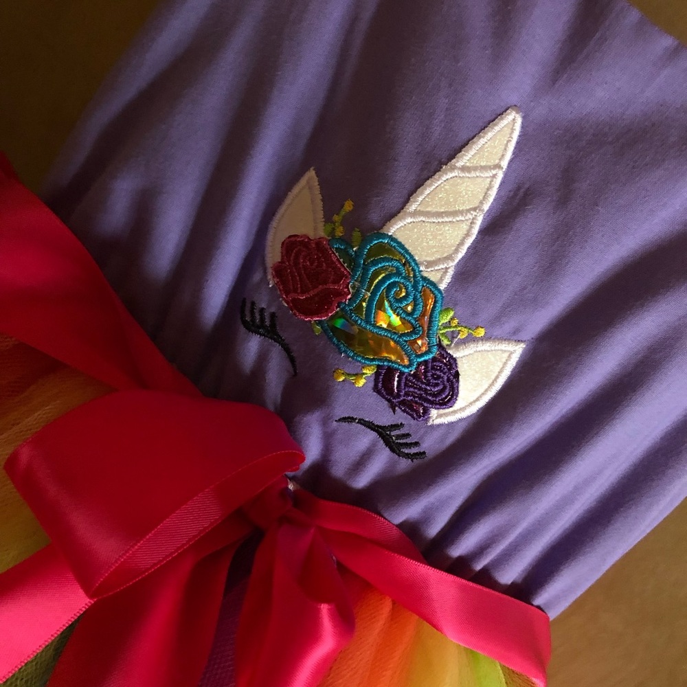 Handmade Unicorn TuTu Dress - Sized for a 7/8-NEW